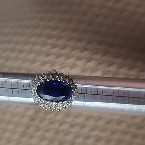 Size 8.25 faux blue stone ring ASO